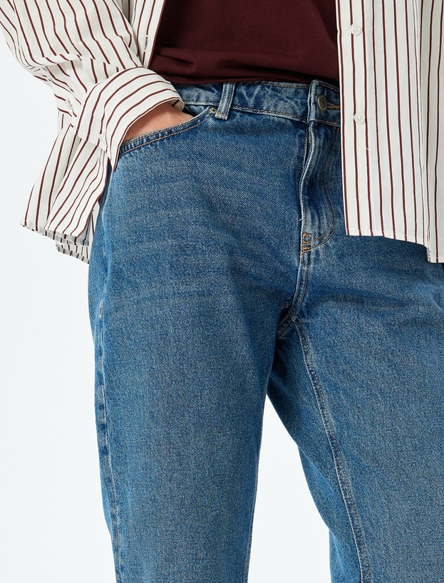 Normal Bel Pamuklu Cepli Straight Fit Jean - Mark Jean_4