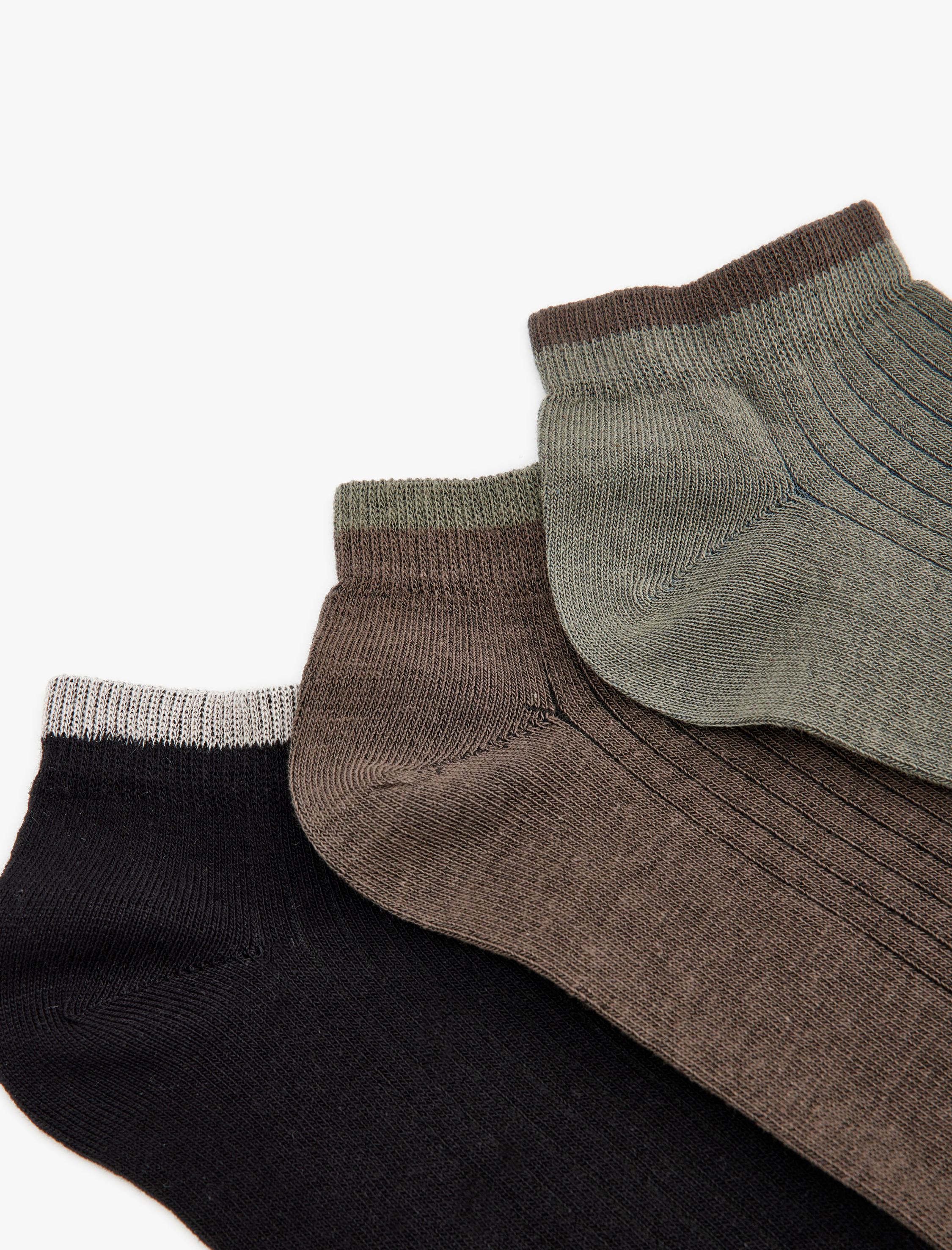  Erkek Pamuklu 3'lü Patik Çorap Seti