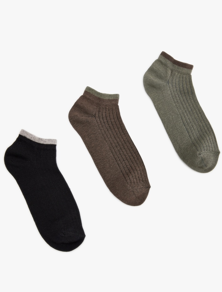 Erkek Pamuklu 3'lü Patik Çorap Seti