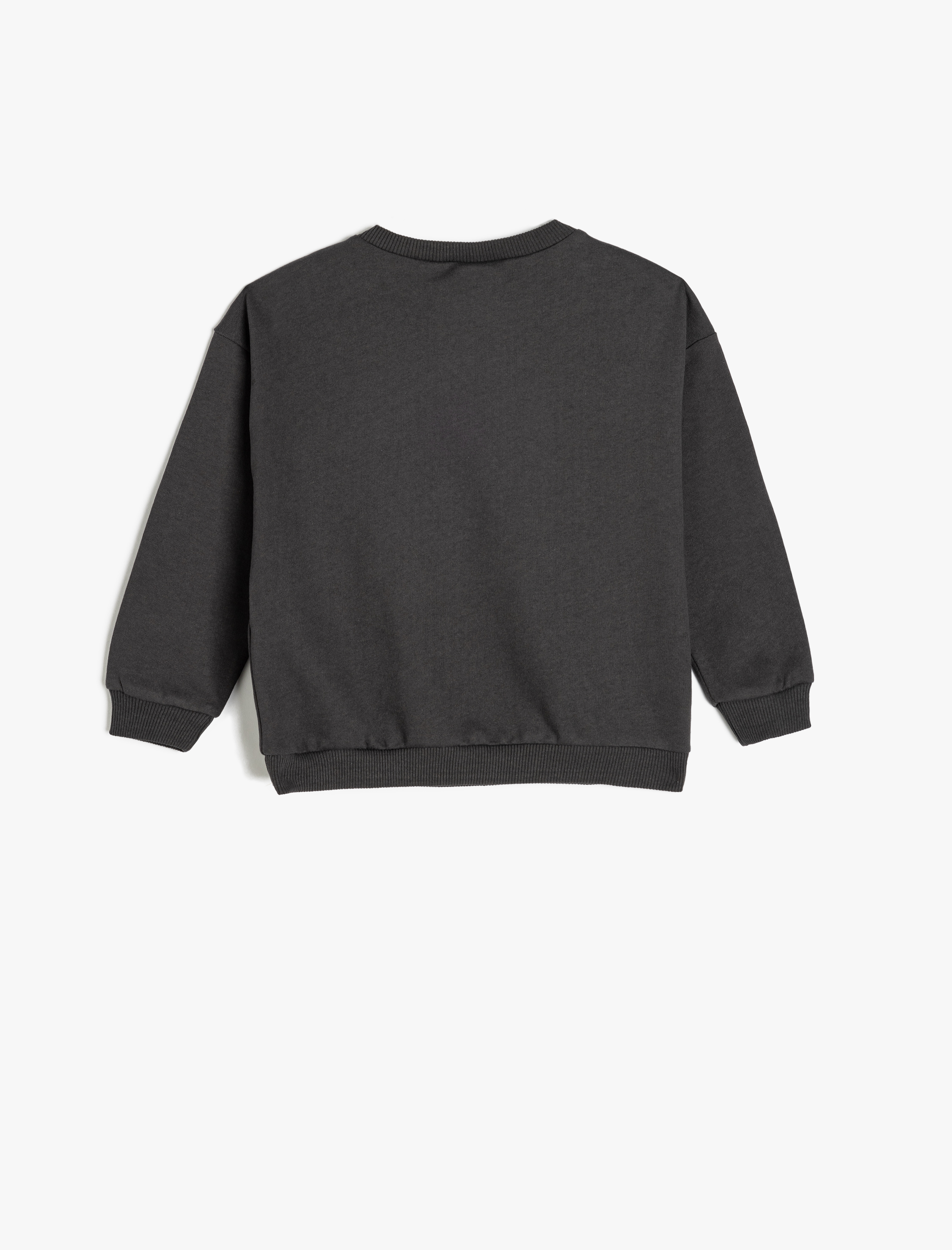 Erkek Bebek Pamuklu Uzun Kollu Bisiklet Yaka Şardonlu Basic Sweatshirt