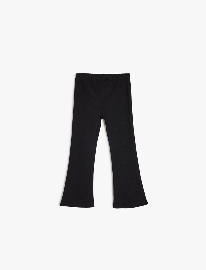 Kız Bebek Beli Lastikli İspanyol Paça Tayt