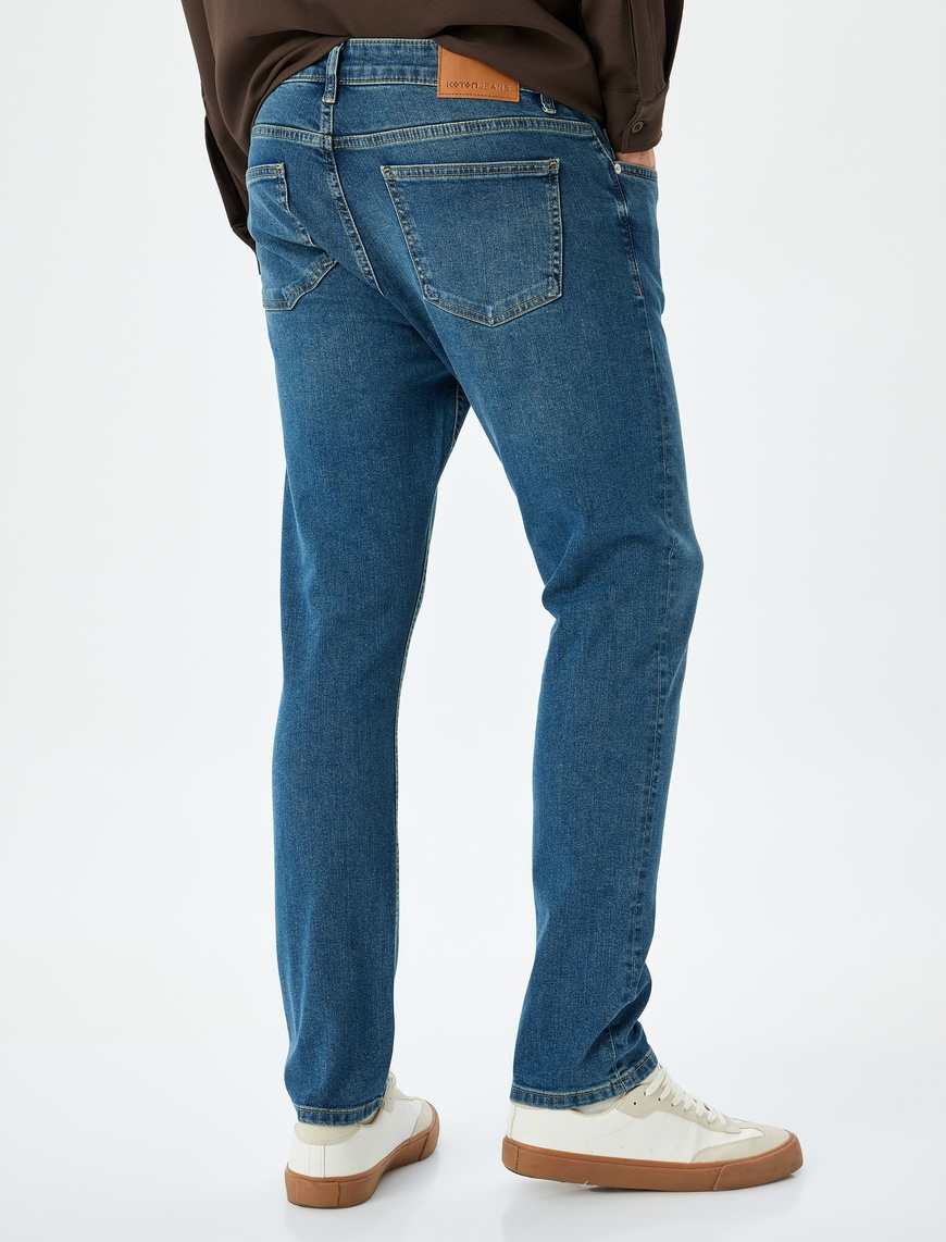   Normal Bel Pamuklu Slim Fit Jean Pantolon - Brad Jean