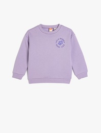 Lola Bunny Lisanslı Baskılı Uzun Kollu Bisiklet Yaka Sweatshirt