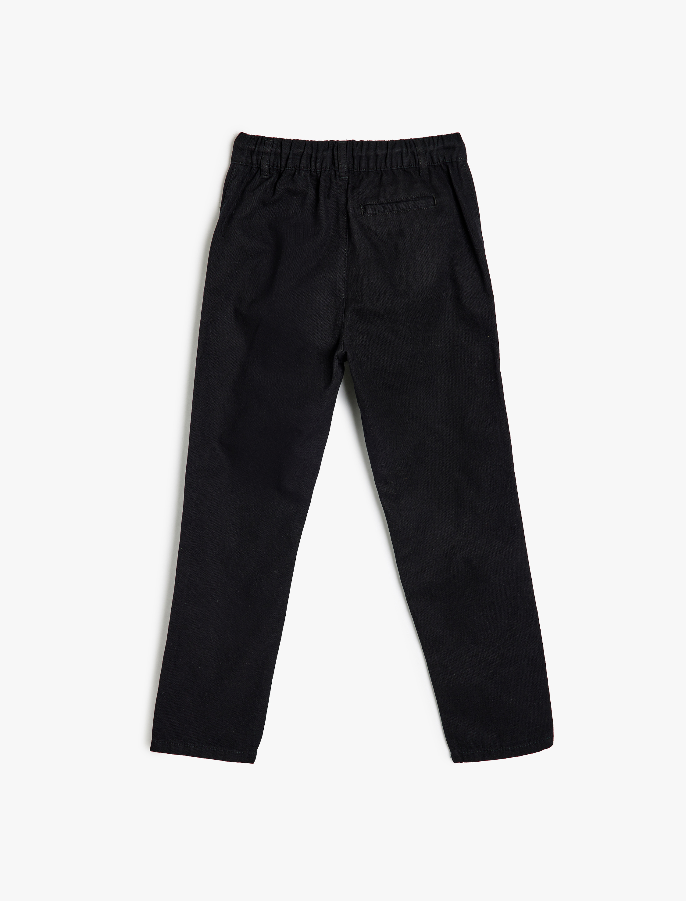  Erkek Çocuk Beli Bağlamalı Düğme Detaylı Cepli Pamuklu Pantolon