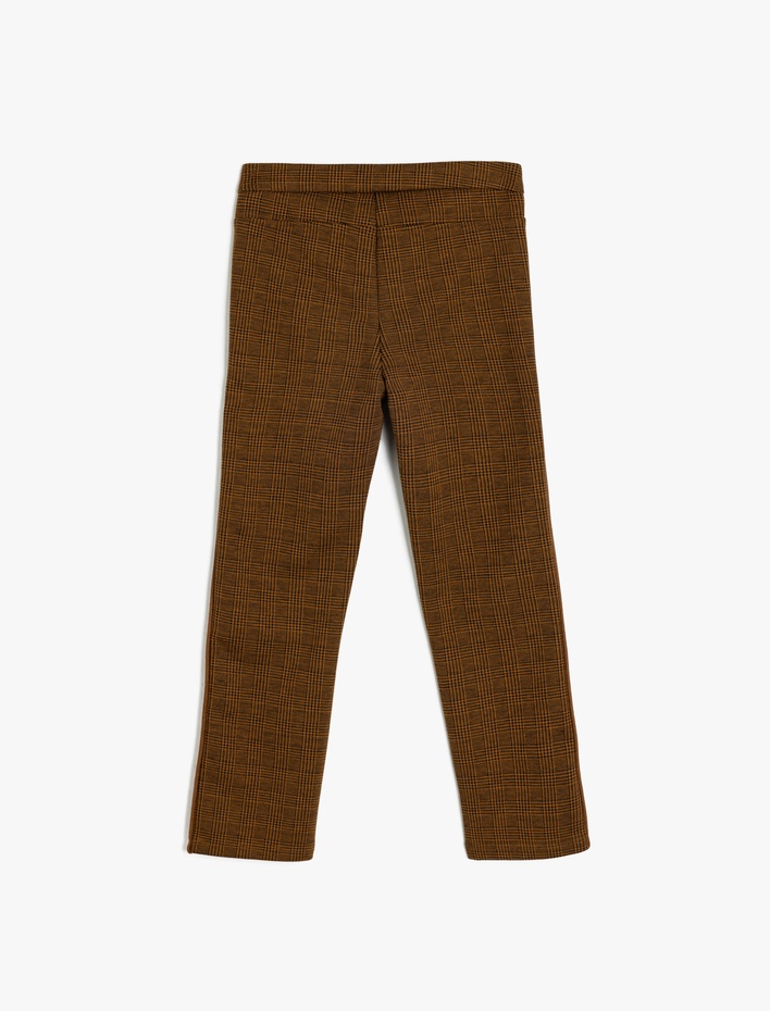 Kız Çocuk Desenli Cep Detaylı Slim Fit Tayt