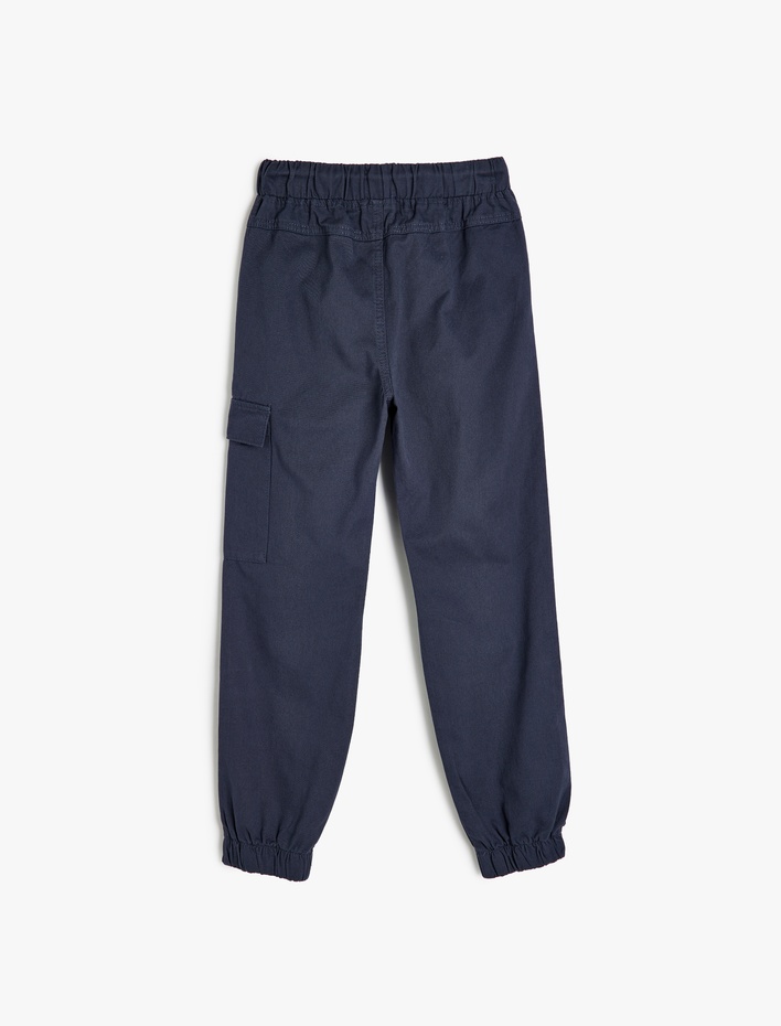 Erkek Çocuk Beli Bağcıklı Cep Detaylı Pamuklu Jogger Eşofman Altı