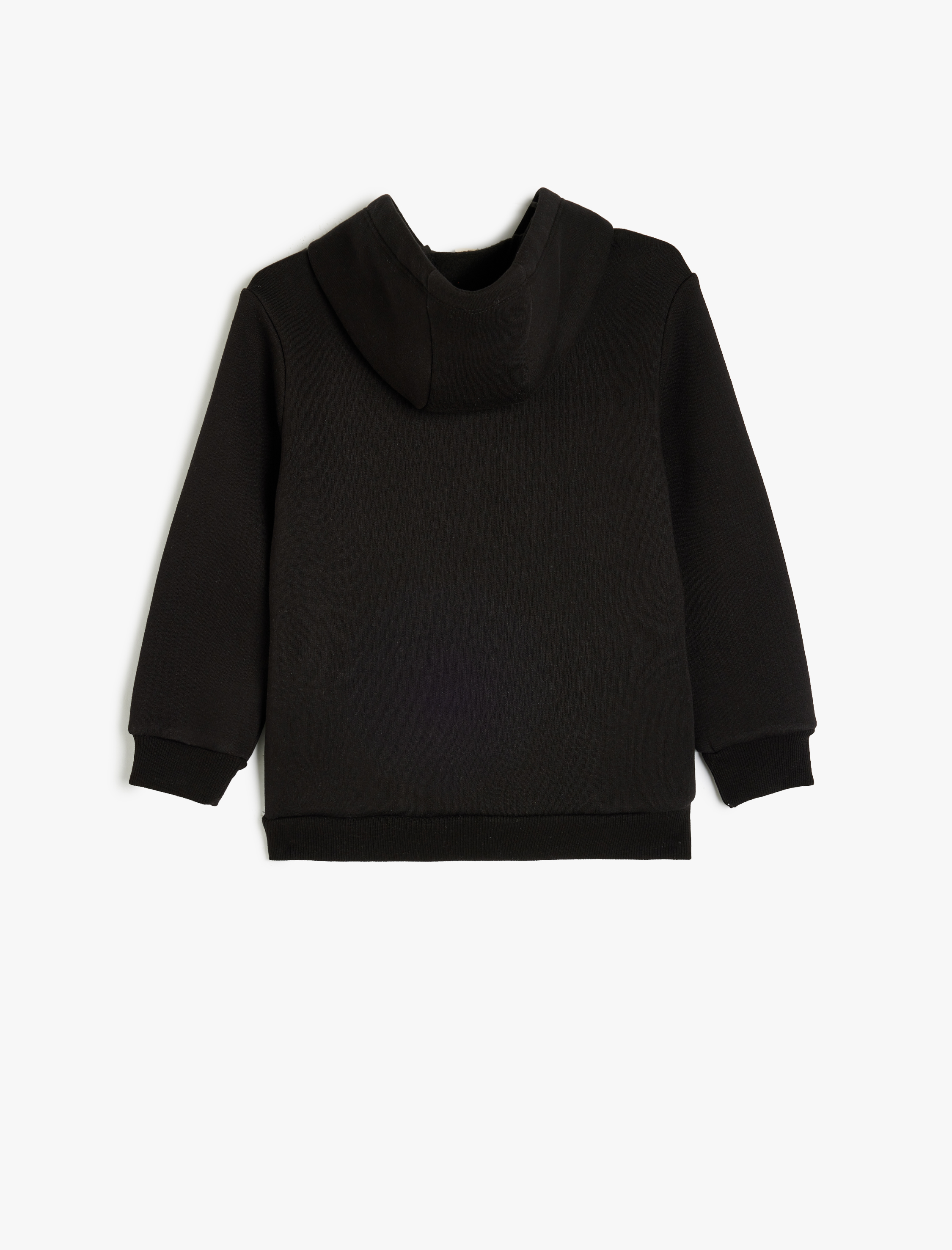  Erkek Çocuk Kanguru Cepli Uzun Kollu Şardonlu Basic Kapşonlu Sweatshirt