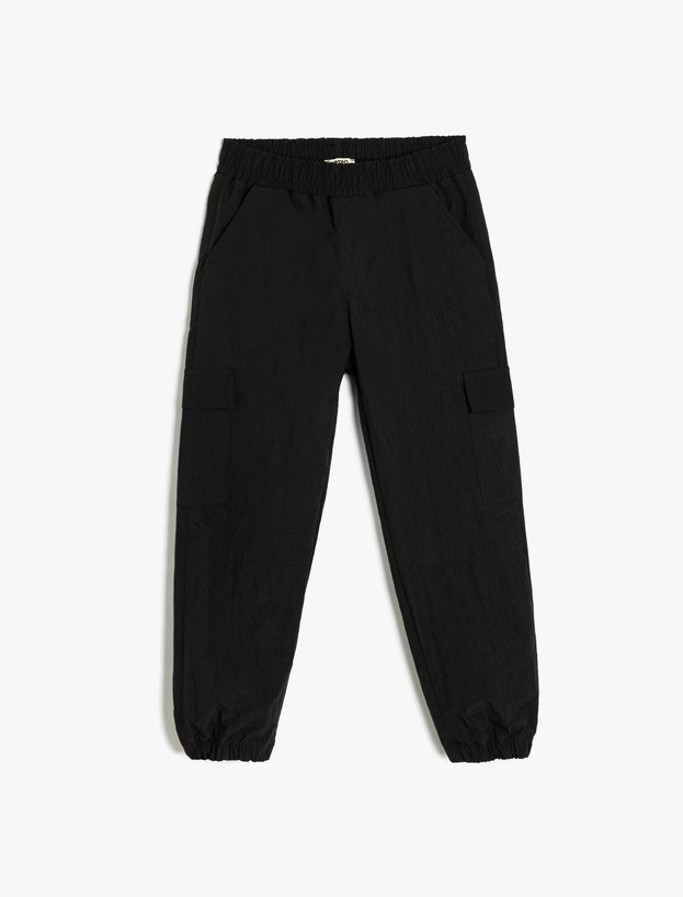 Beli Lastikli Cep Detaylı Jogger Pantolon_0