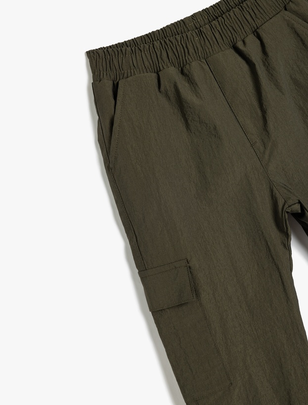 Beli Lastikli Cep Detaylı Jogger Pantolon_2