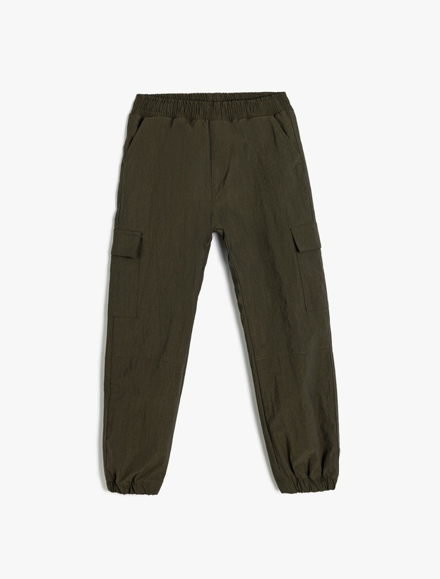 Beli Lastikli Cep Detaylı Jogger Pantolon_0