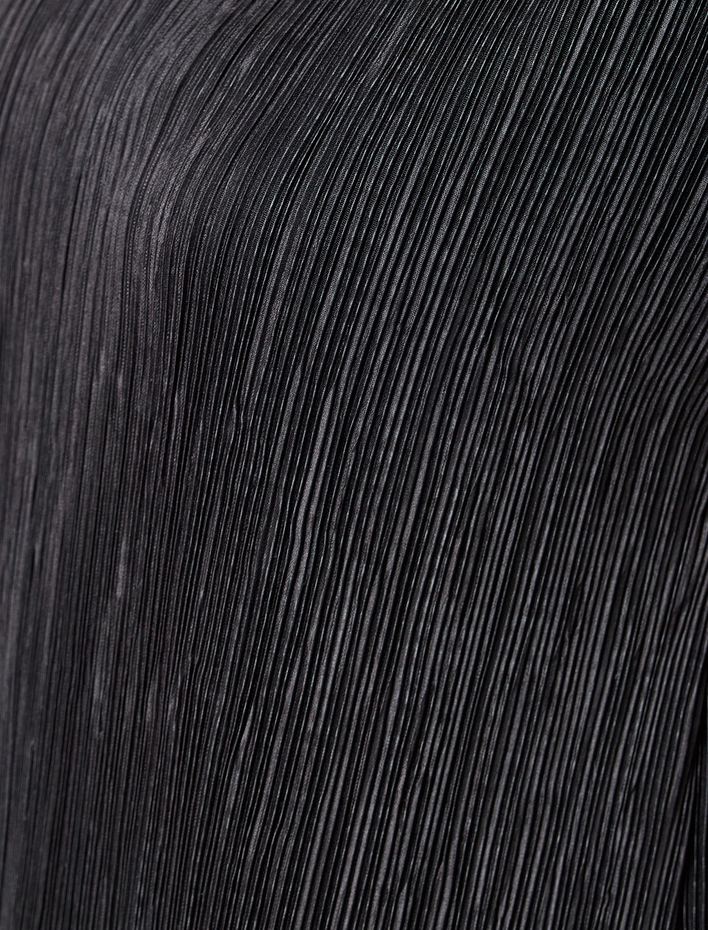   Bisiklet Yaka Kap Kol Pileli Piliseli Uzun Elbise