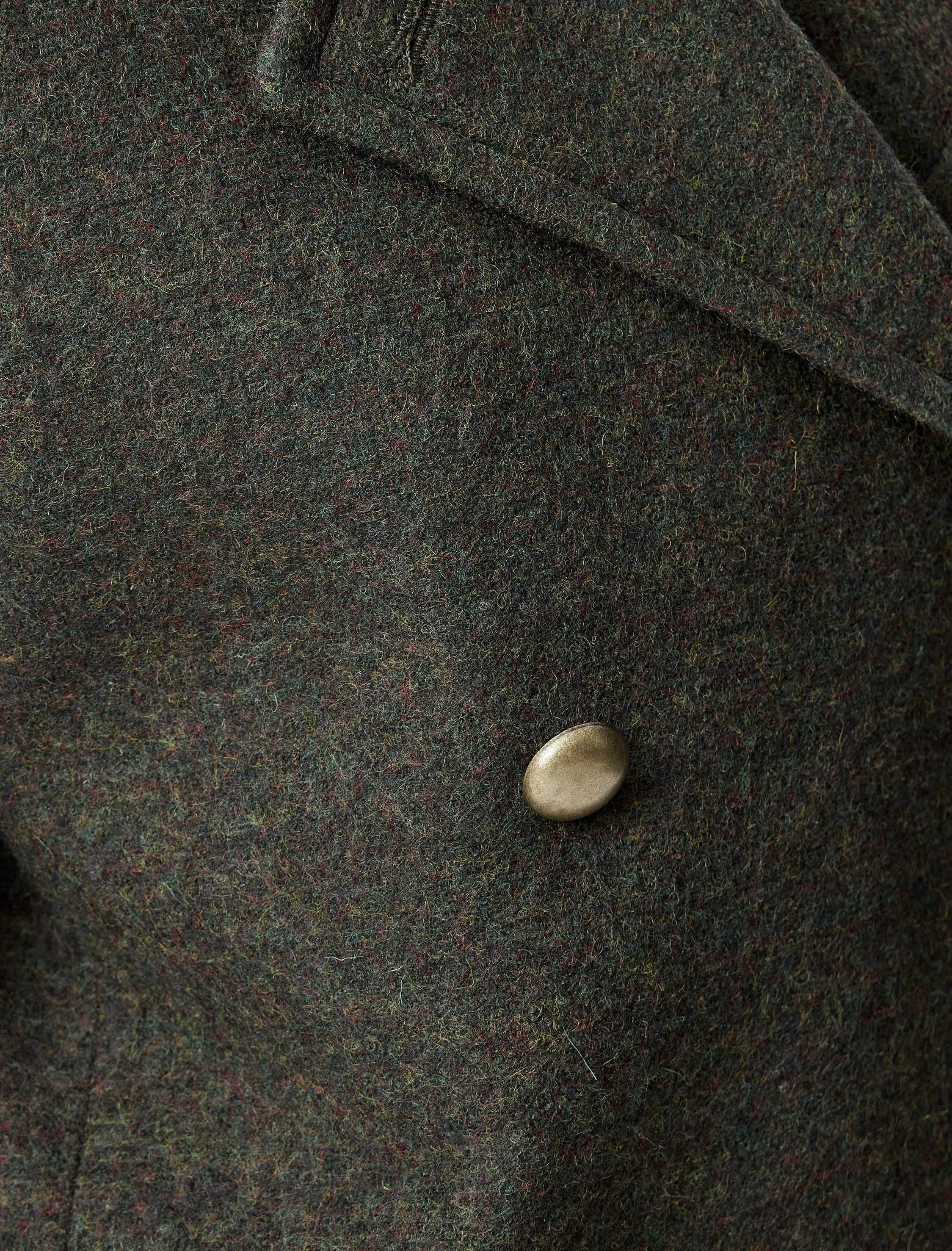   Cepli Düğmeli Uzun Kruvaze Kaban