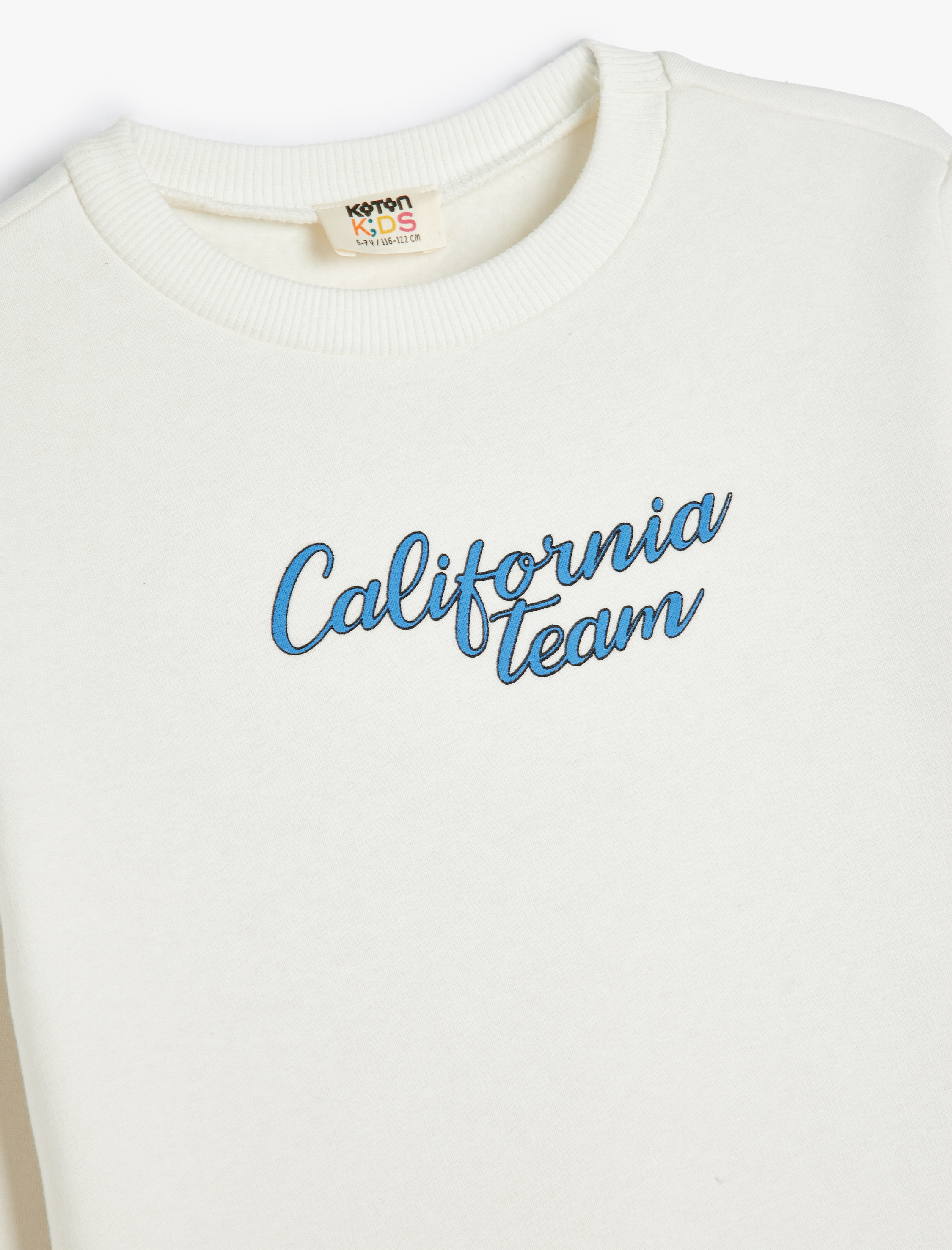  Erkek Çocuk Uzun Kollu Bisiklet Yaka Baskılı Şardonlu Pamuklu Sweatshirt