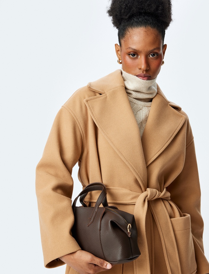 Kadın Suni Deri Saplı Askılı Fermuarlı Çapraz Çanta