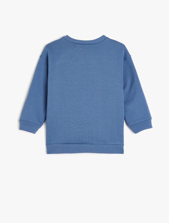 Erkek Çocuk Baskılı Uzun Kollu Şardonlu Sweatshirt