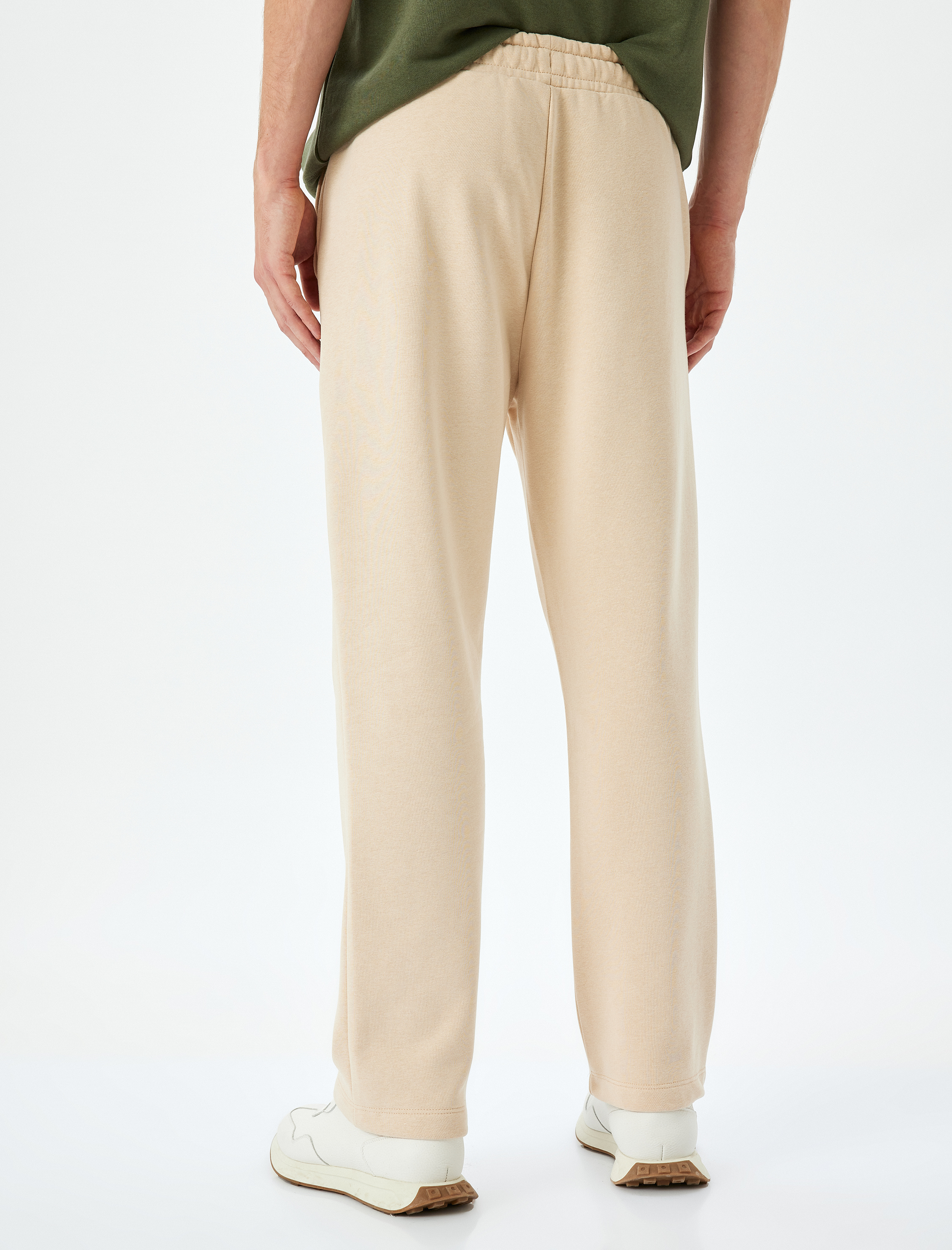   Pamuk Karışımlı Cep Detaylı Regular Fit Şardonlu Beli Bağcıklı Kışlık Eşofman Altı