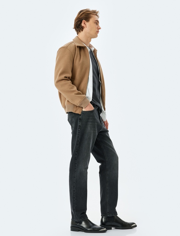 Normal Bel Pamuklu 90's Straight Fit Jean Pantolon - Korban Jean_1