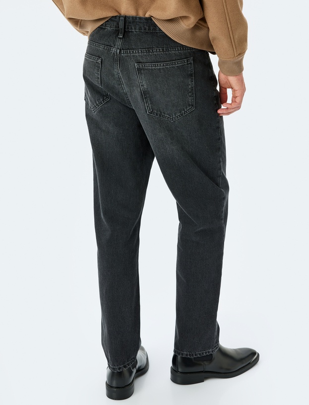 Normal Bel Pamuklu 90's Straight Fit Jean Pantolon - Korban Jean_3