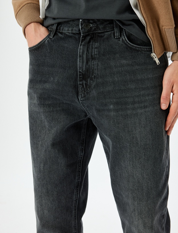 Normal Bel Pamuklu 90's Straight Fit Jean Pantolon - Korban Jean_4