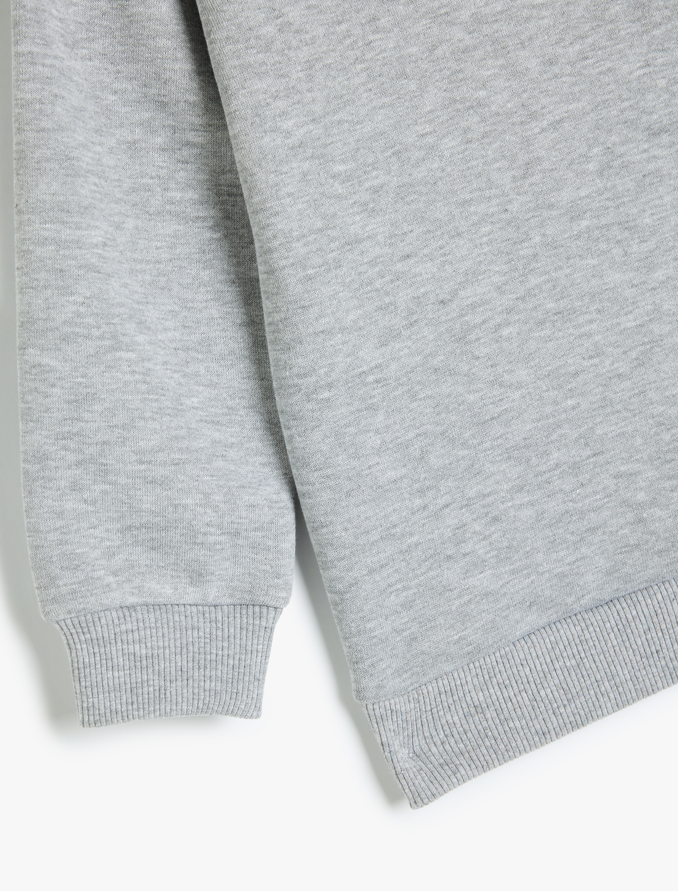  Erkek Çocuk Pamuklu Şardonlu Bisiklet Yaka Uzun Kollu Basic Sweatshirt