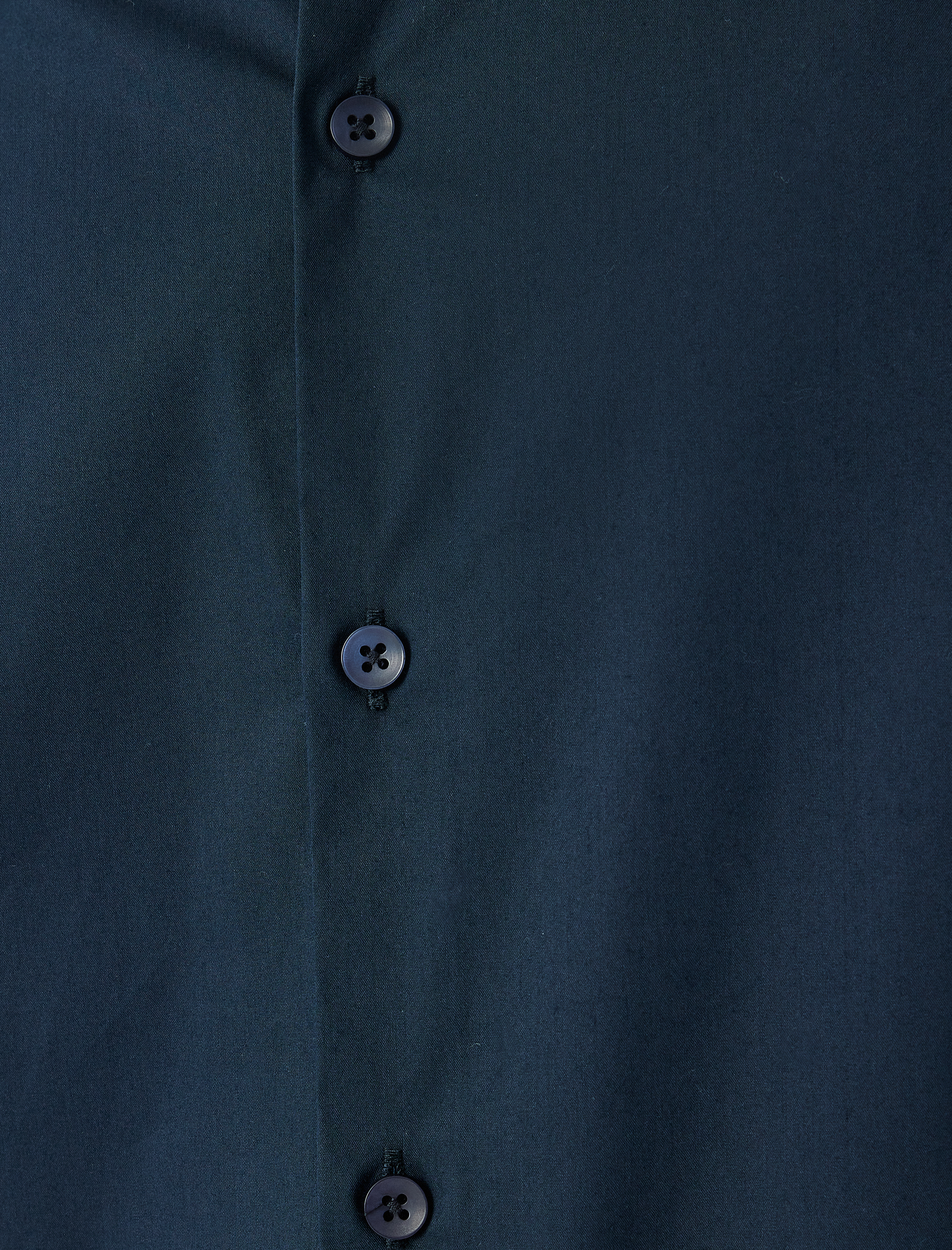   Yarım İtalyan Yaka Pamuklu Uzun Kollu Slim Fit Gömlek