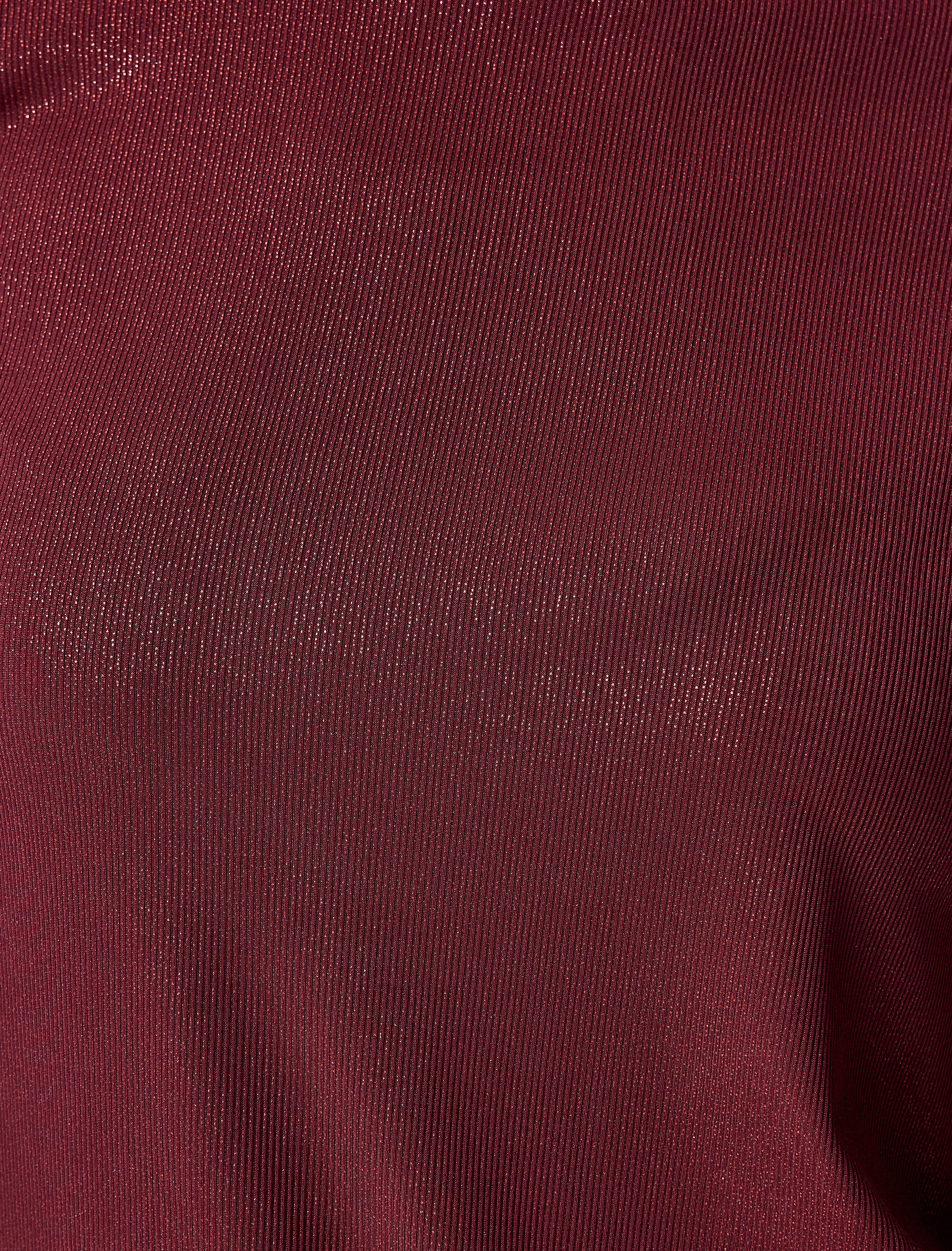   Dik Yaka Uzun Kollu Parlak Tişört