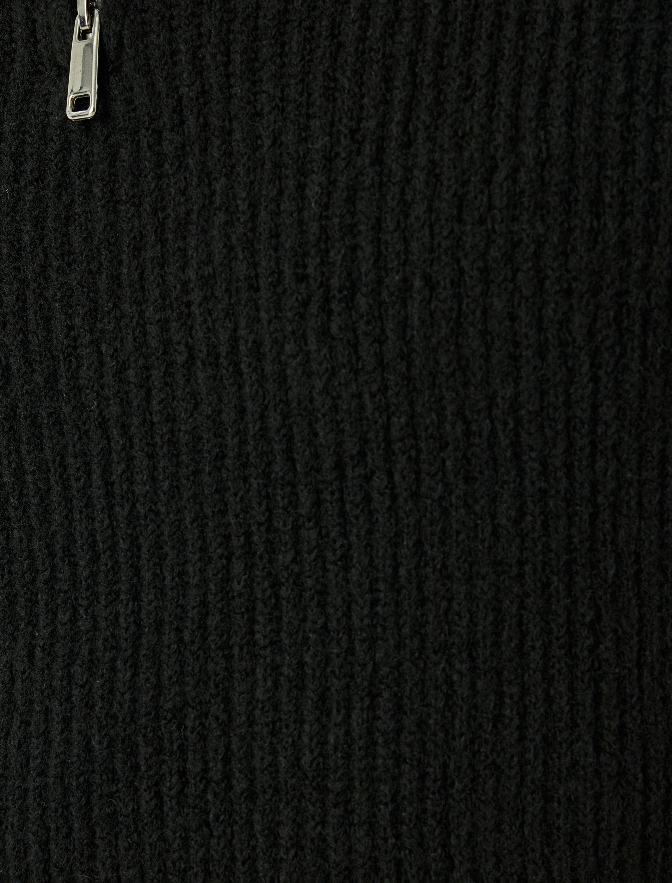   Uzun Kollu Basic Yarım Fermuarlı Kışlık Triko Kazak