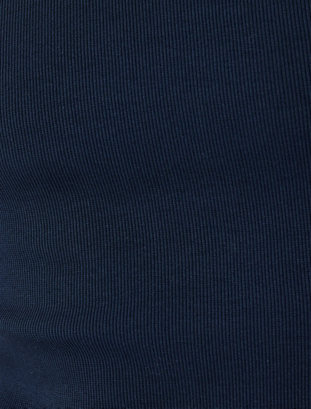 Bisiklet Yaka Slim Fit Kolsuz Fitilli Basic Atlet_5