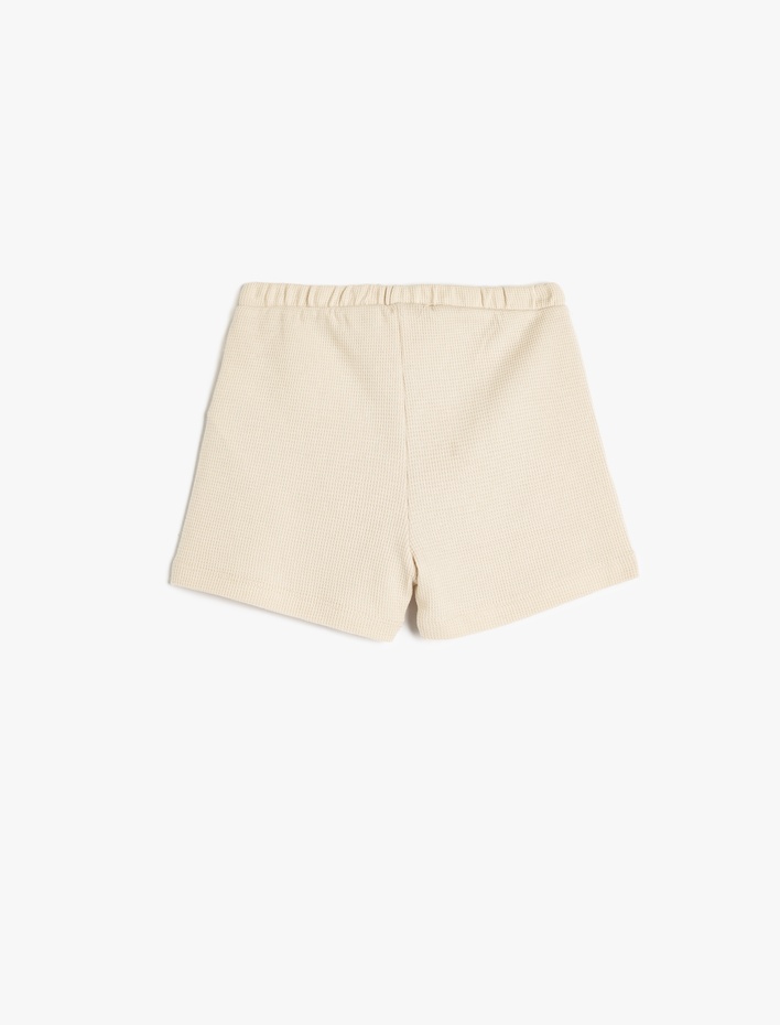 Erkek Bebek Beli Bağcıklı Pamuklu Cep Detaylı Basic Şort
