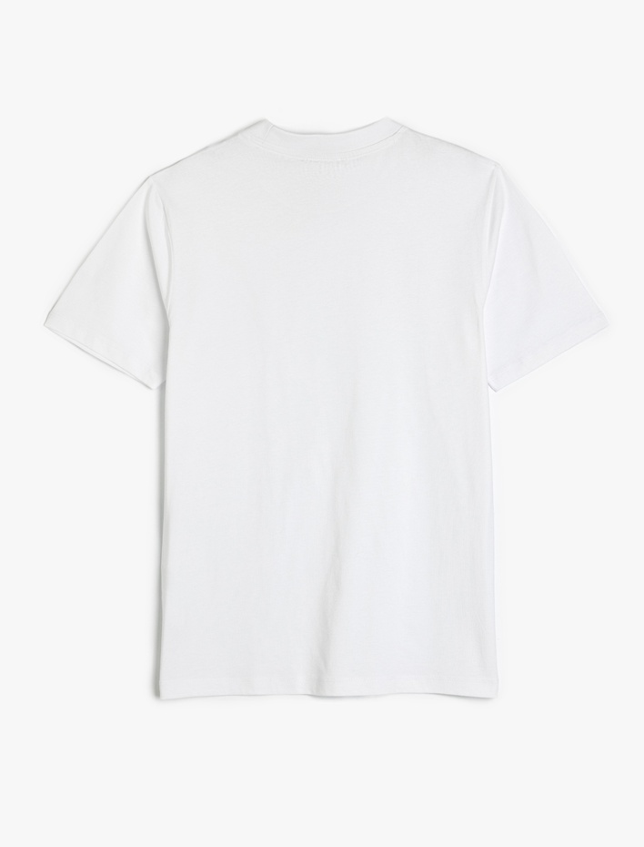  Bisiklet Yaka Pamuklu Kısa Kollu Basic Slim Fit Tişört