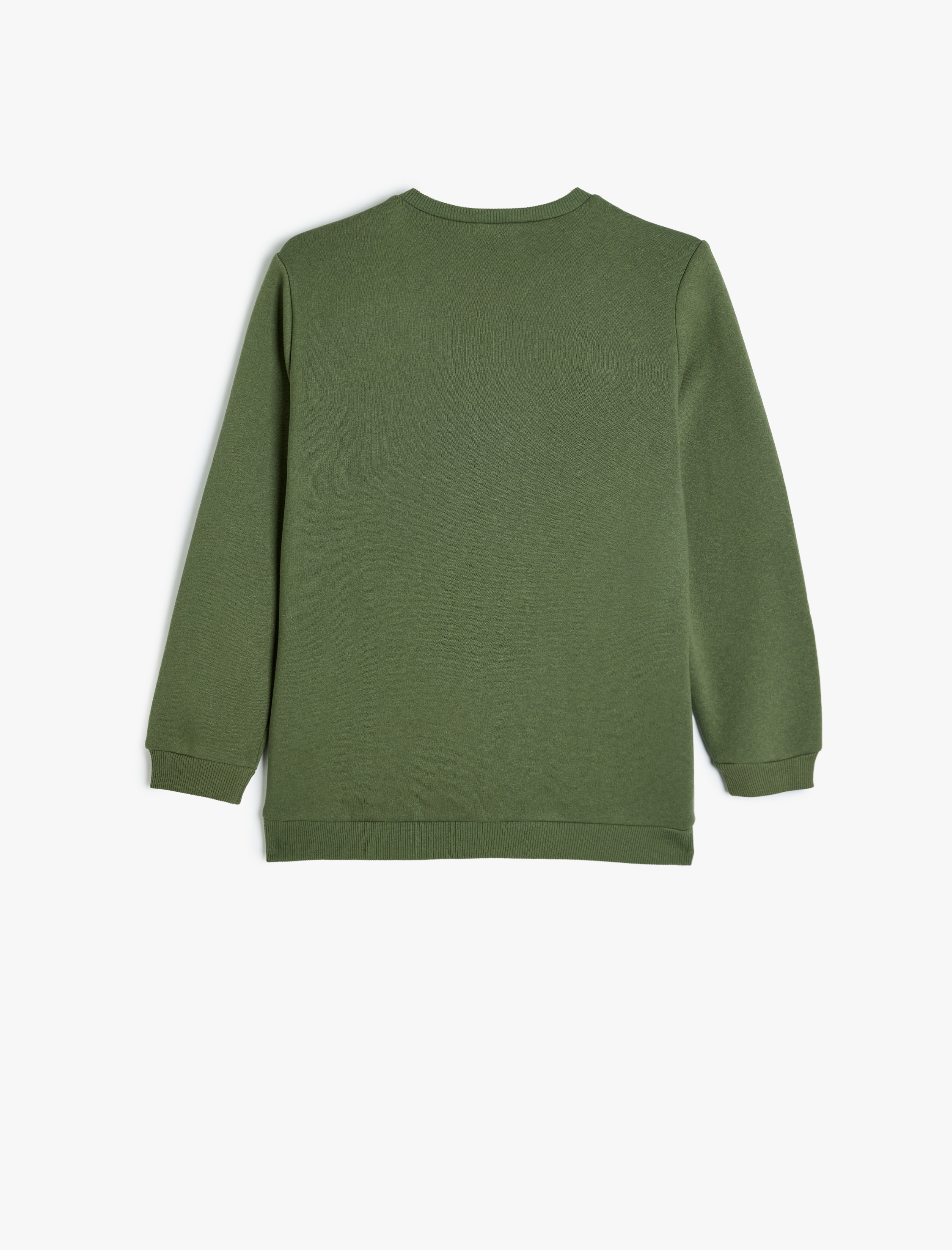  Erkek Çocuk Bisiklet Yaka Uzun Kollu Pamuklu Şardonlu Basic Sweatshirt