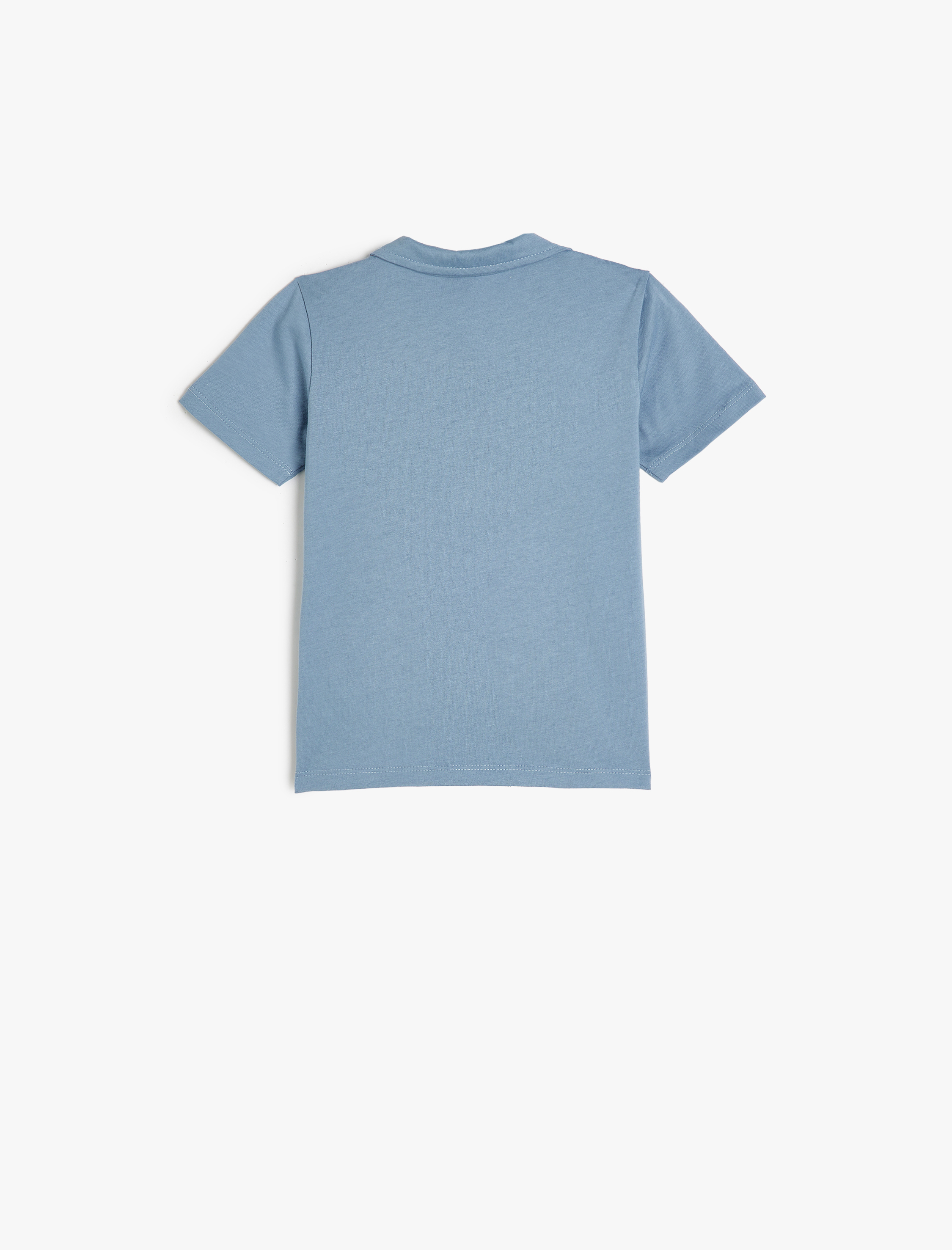  Erkek Bebek Polo Yaka Tişört Kısa Kollu Hayvanlar Baskılı Pamuklu