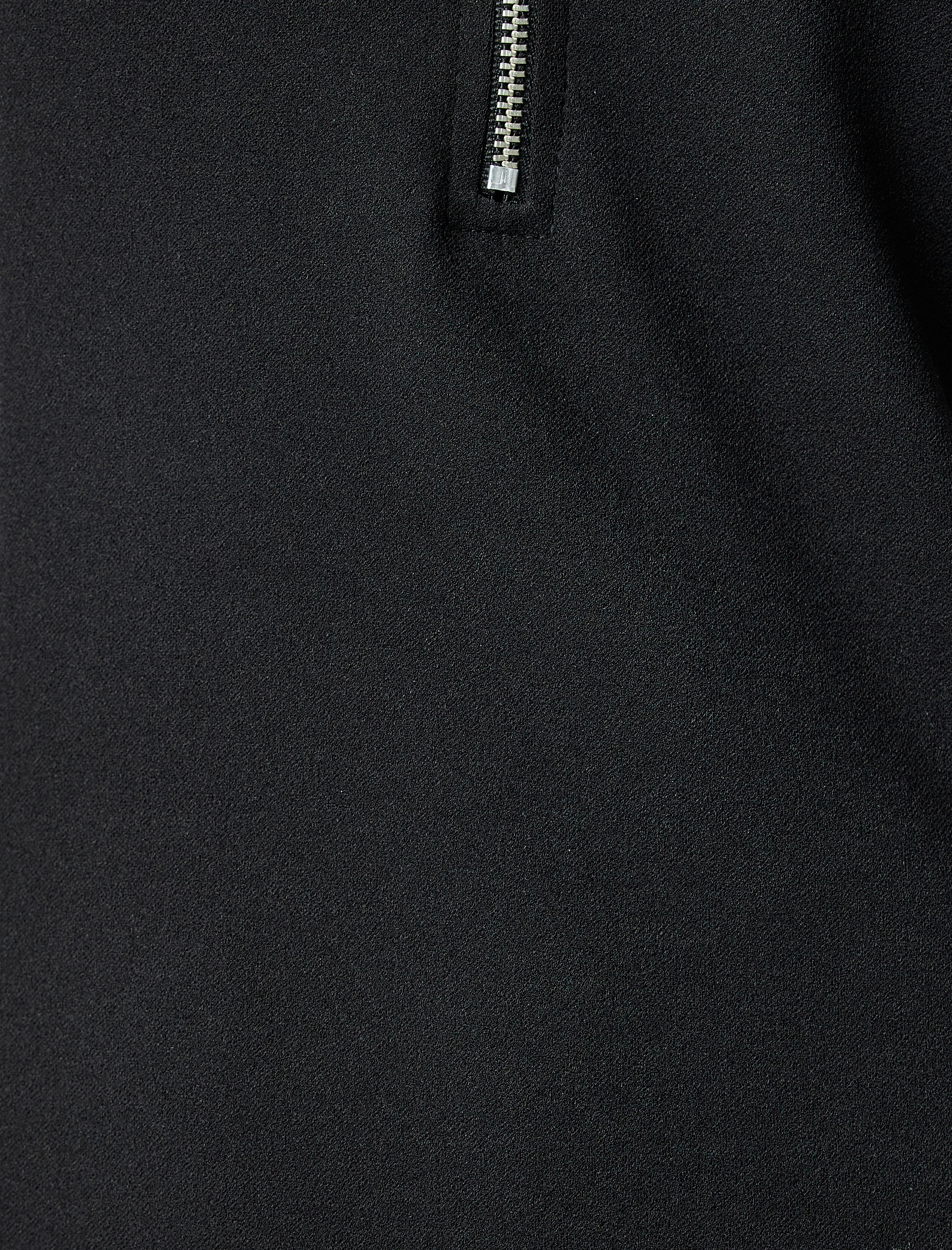   Slim Fit Yarım Fermuarlı Kolsuz Mini Polo Yaka Elbise