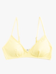 Dokulu Fitilli Bralet Bikini Üstü