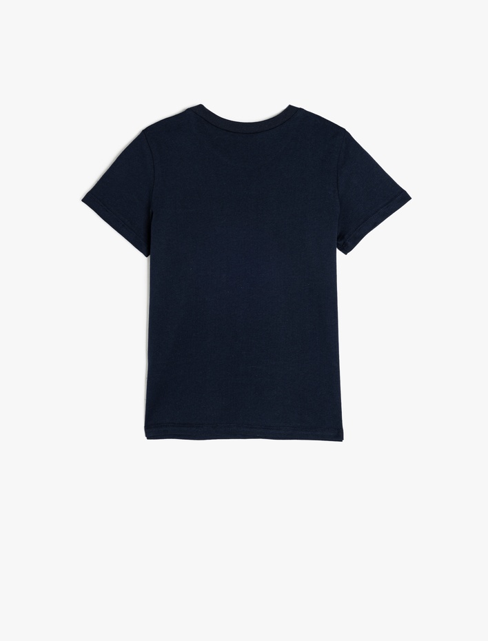 Erkek Çocuk Baskılı Pamuklu Kısa Kollu Bisiklet Yaka Oversize Tişört