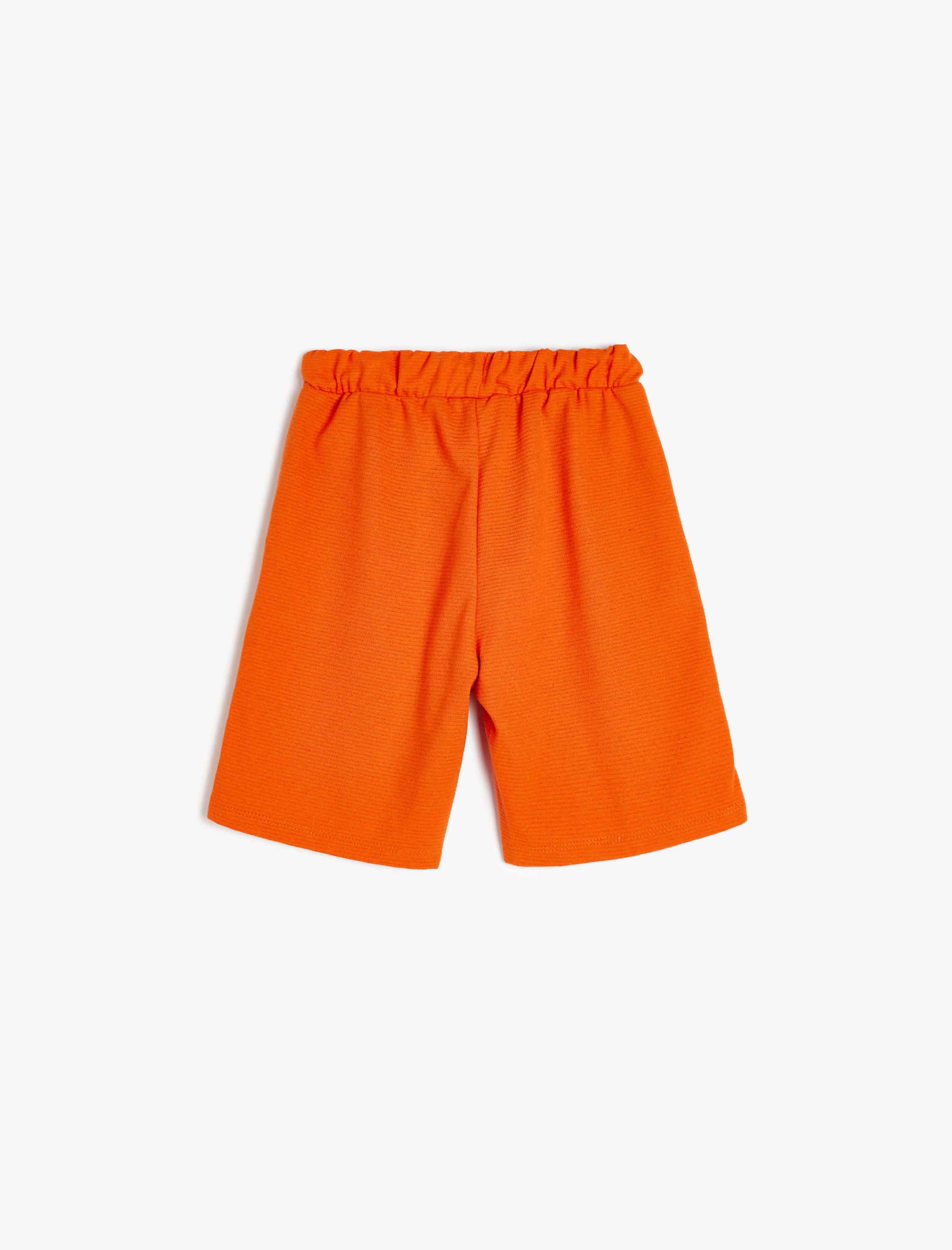  Erkek Çocuk Slogan Baskılı Şort Beli Bağlamalı Cep Detaylı