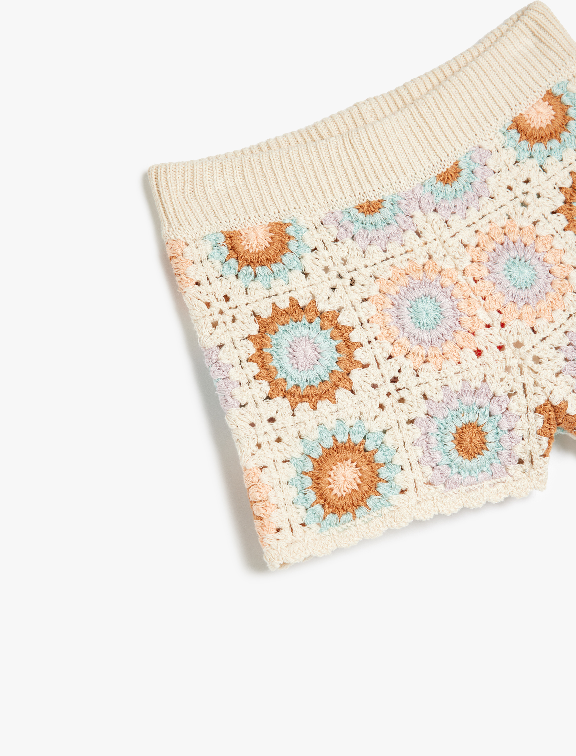  Kız Bebek Örgü Detaylı Pamuklu Triko Şort