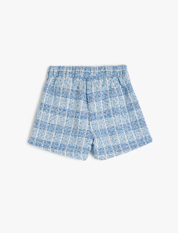 Kız Çocuk Düğme Detaylı Tüvit Şort