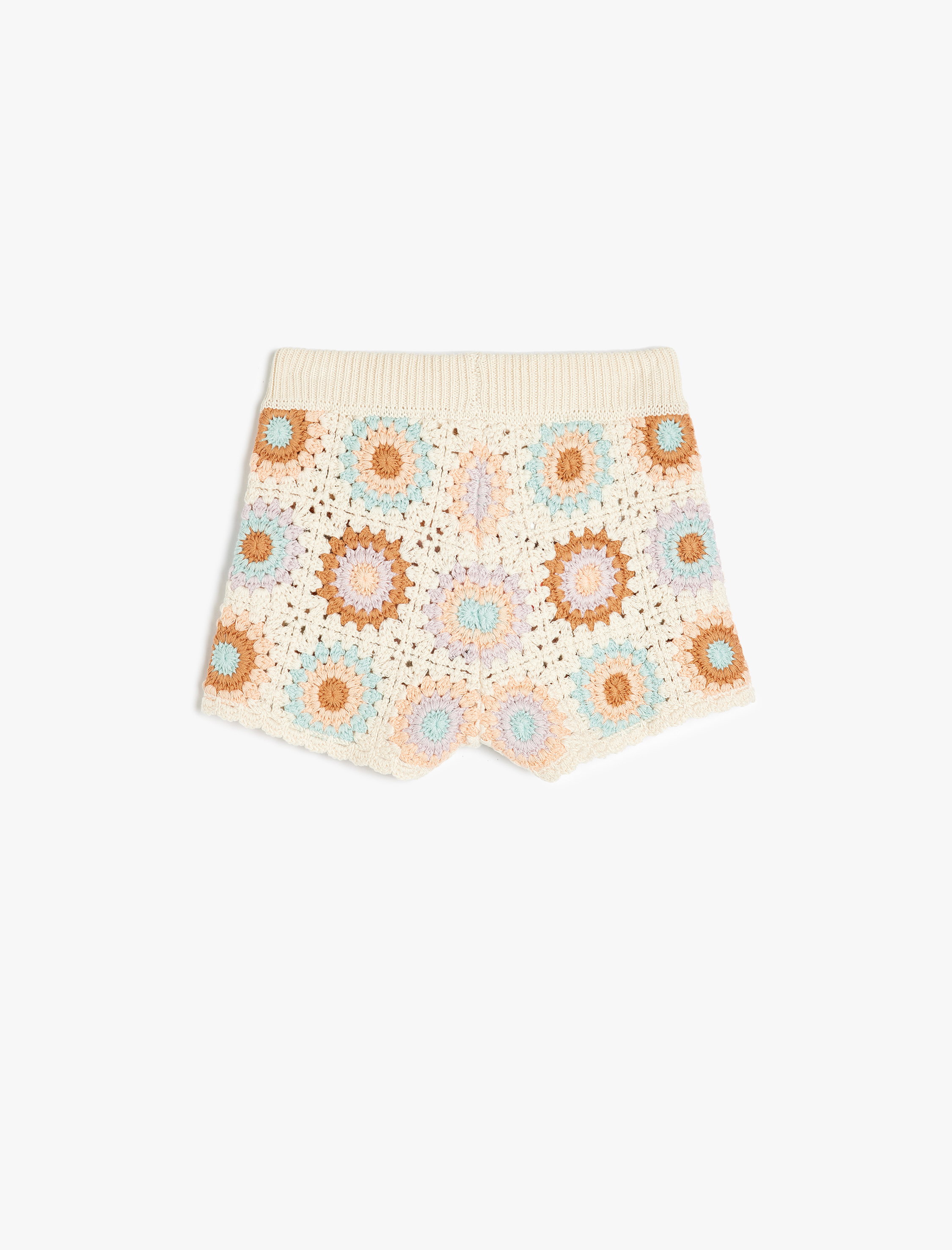  Kız Bebek Örgü Detaylı Pamuklu Triko Şort