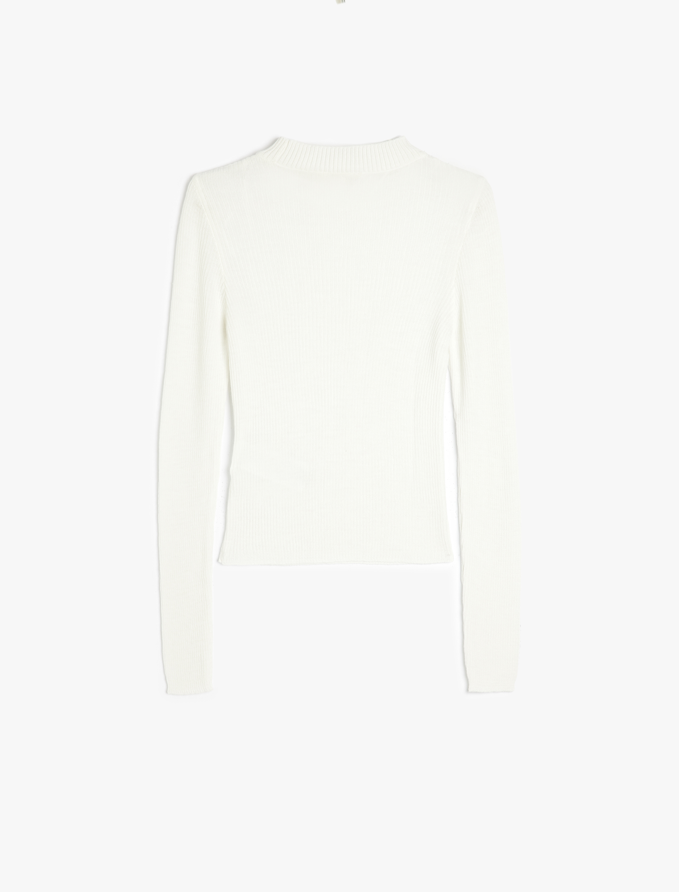   Hafif Dik Yaka Uzun Kollu Basic Triko Kazak