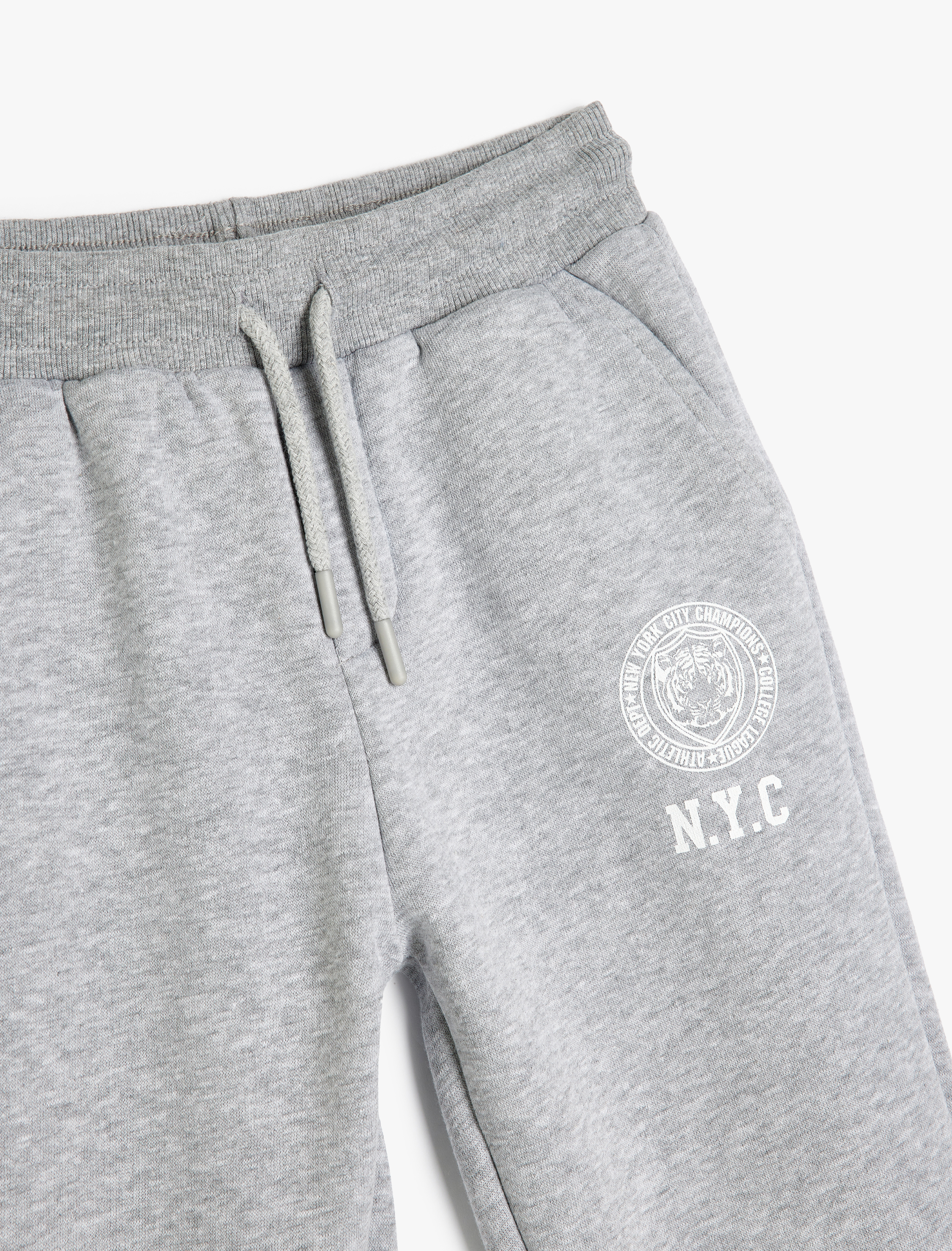  Erkek Çocuk Cep Detaylı Beli Lastikli Pamuklu Şardonlu Jogger Eşofman Altı