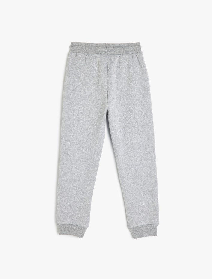 Erkek Çocuk Cep Detaylı Beli Lastikli Pamuklu Şardonlu Jogger Eşofman Altı