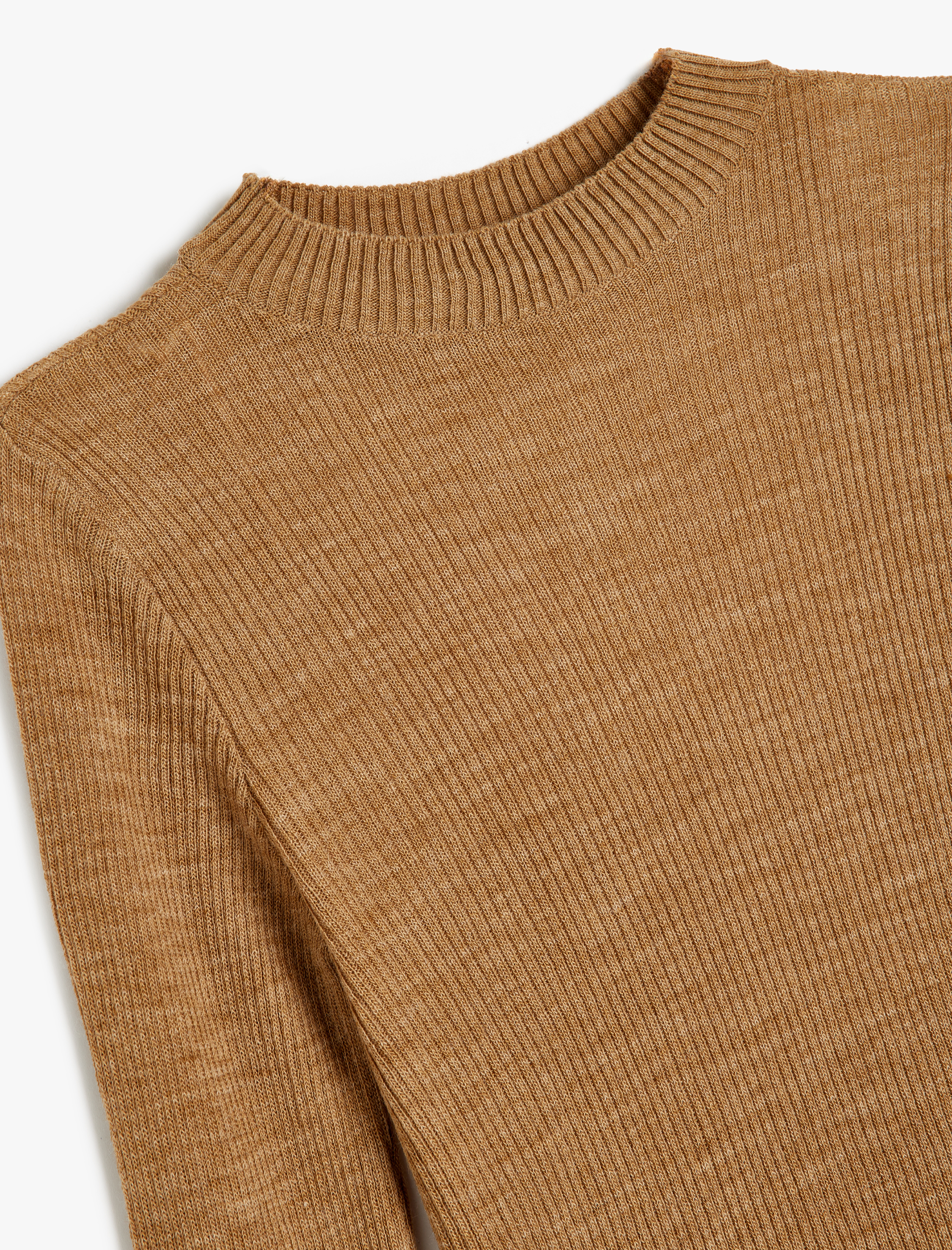   Hafif Dik Yaka Uzun Kollu Basic Triko Kazak