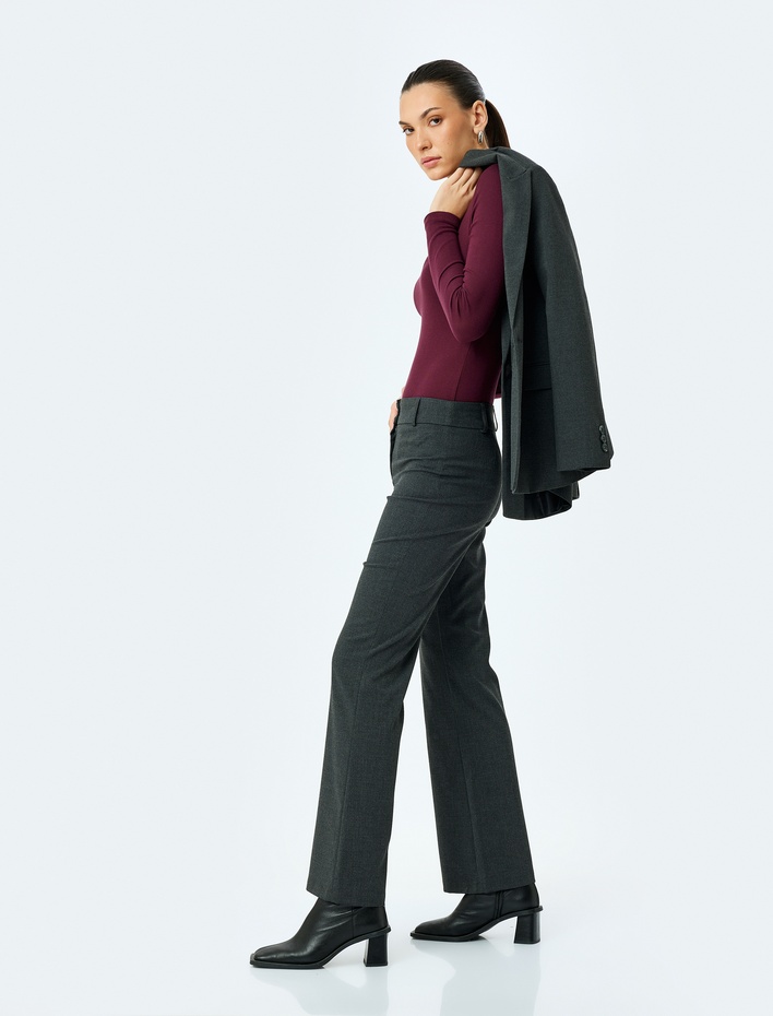  Standart Bel Bol Paça Kumaş Pantolon