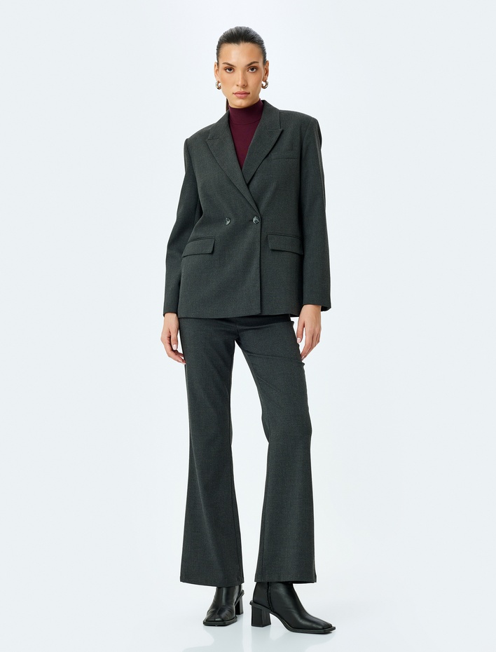  Standart Bel Bol Paça Kumaş Pantolon