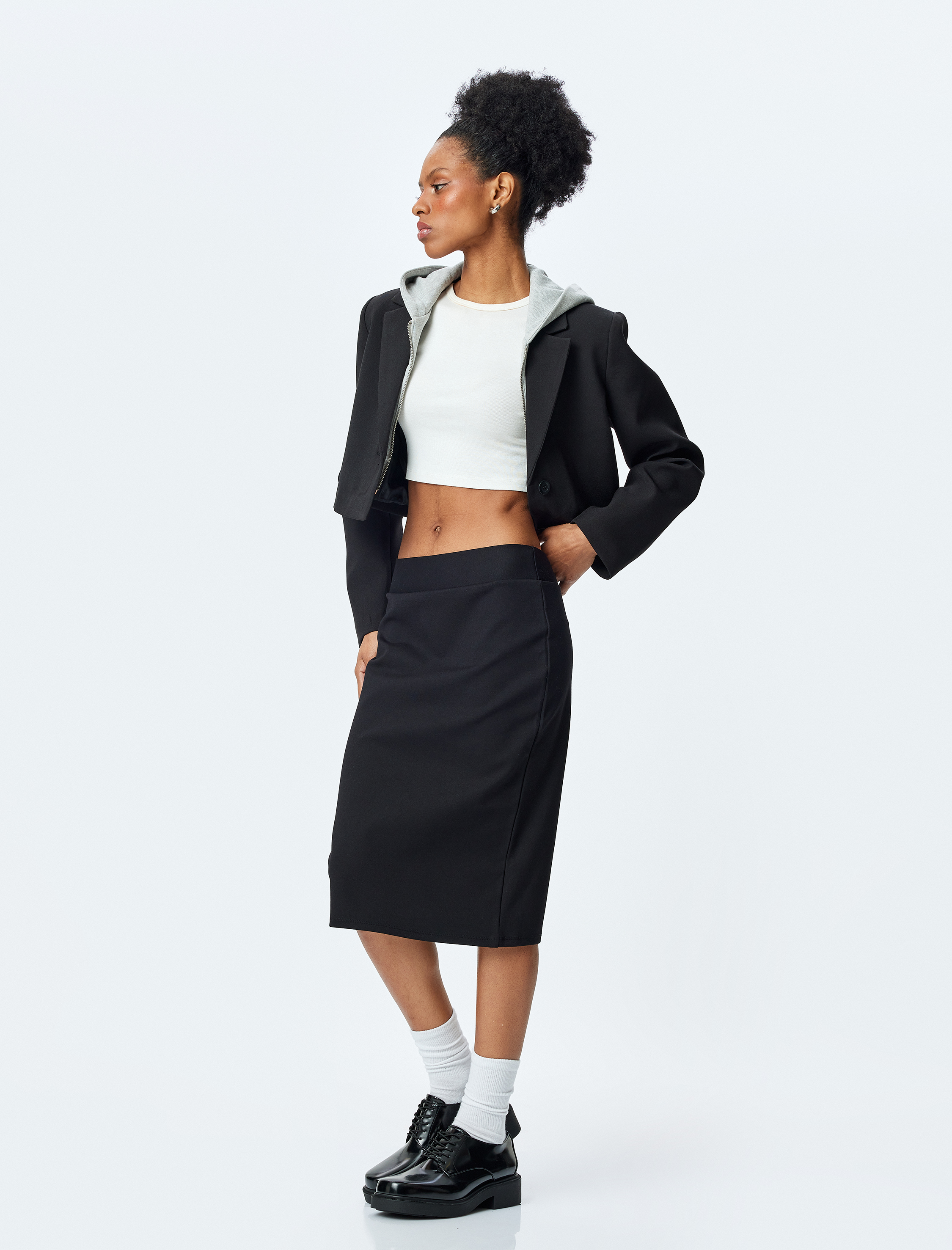 Standart Bel Slim Fit Midi Boy Kalem Etek