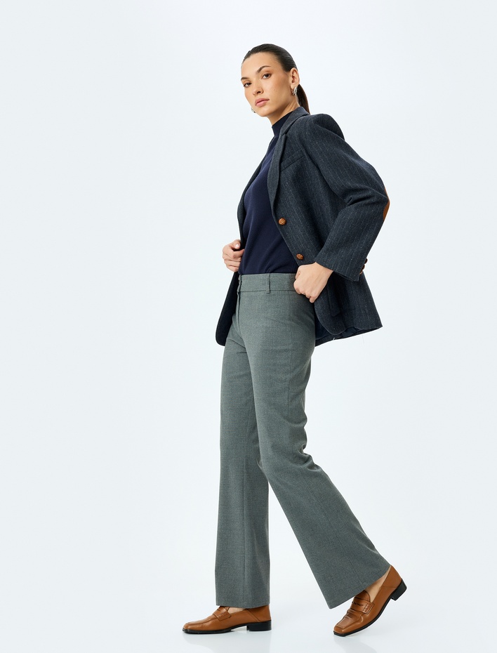  Standart Bel Bol Paça Kumaş Pantolon