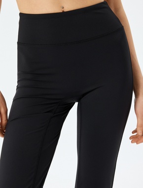 Yüksek Bel İspanyol Paça Slim Fit Spor Tayt_4