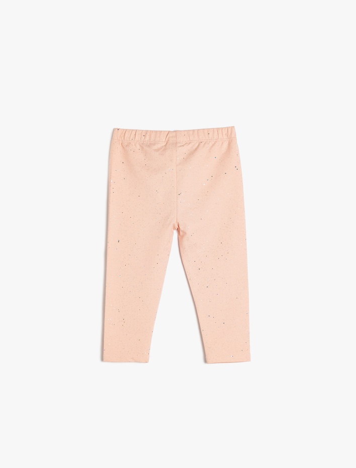 Kız Bebek Pamuklu Beli Lastikli Basic Tayt