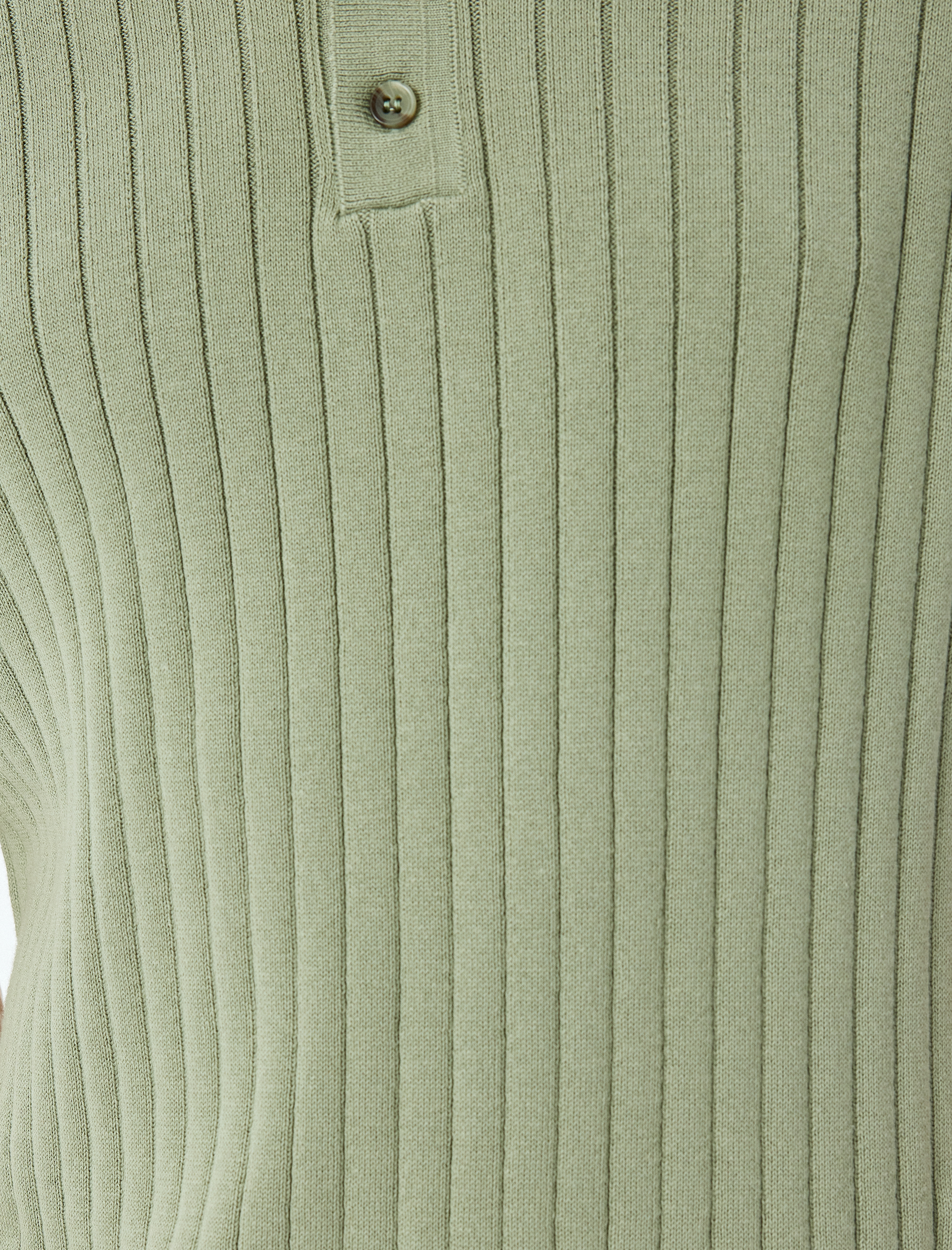   Polo Yaka Pamuklu Dokulu Kısa Kollu Triko Tişört